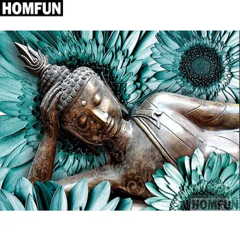 

HOMFUN Full Square/Round Drill 5D DIY Diamond Painting "Religious Buddhism" 3D Embroidery Cross Stitch 5D Home Decor A00672