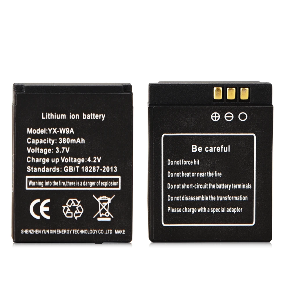 1PCS 380mAh Rechargeable Li ion polymer battery For DZ09 Smart Watch Battery Watch batteryin