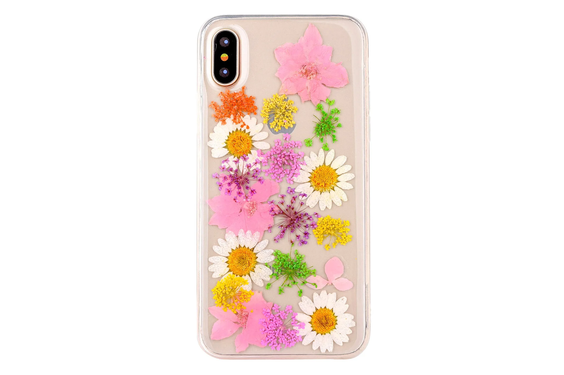 Real Dried Flower Handmade Phone Cases For iPhone X XS Max XR 6 6S 7 8 Plus Case Cover With Screen Protector