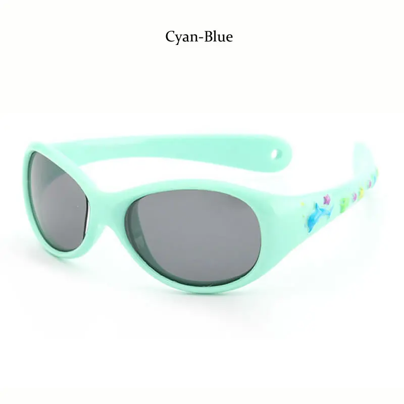ALIENSOCE Baby TAC поляризованные очки детские защитные очки с цветным покрытием модные очки для Спорт на открытом воздухе оттенки oculos - Цвет линз: Cyan Blue