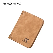 Vintage Small Male Wallet Men Leather Wallet Short Purse Male Card Case Pocket Coin Purse Solid Card Holders Carteira Masculina