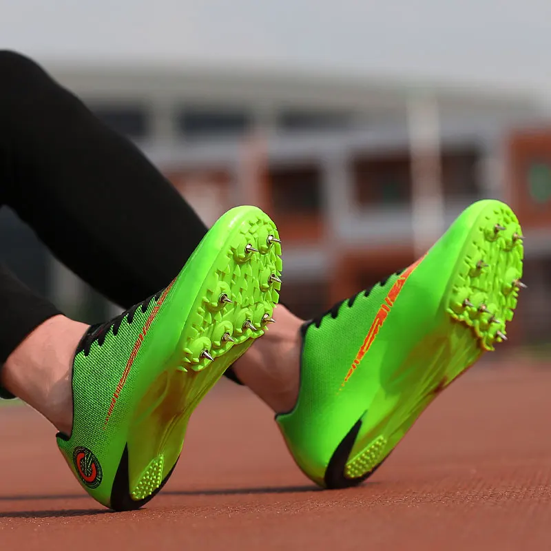 Fine Zero зеленая синяя мужская обувь для спортзала обувь для трека и поля светильник для бега кроссовки мужские шипы кроссовки унисекс гоночная спортивная обувь 35-45
