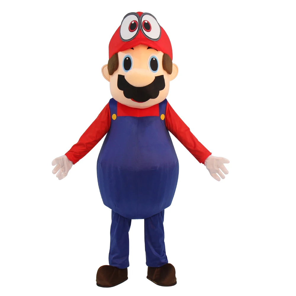 Brand new Mario adult Mascot Costume for Christmas Head internal is foam