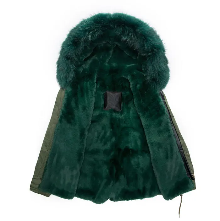 green fur hood coat