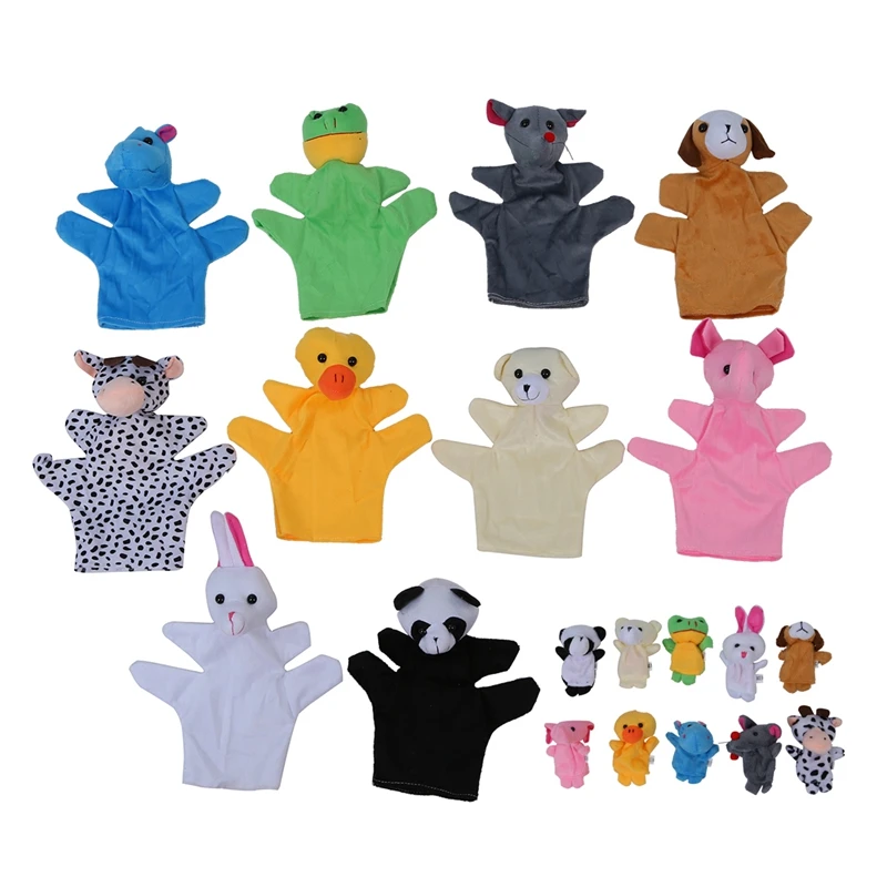 10 pcs. Hand finger puppet set 10 pcs. Hand finger puppet set
