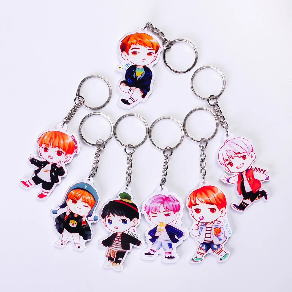 Popular Boys Cute Cartoon Keychains V Jimin Lovely Kawaii Boys Key