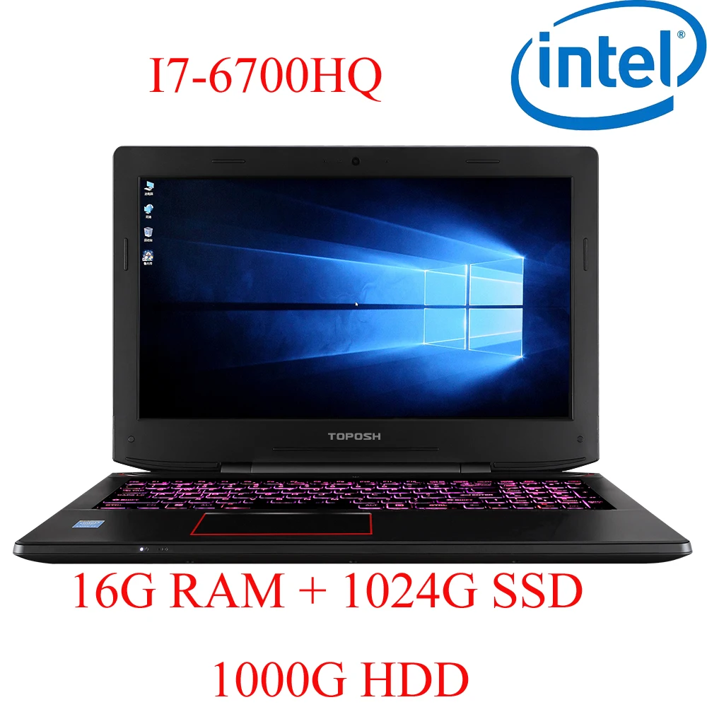 

P6-12 16G DDR4 RAM 1024G SSD 1000G HDD i7 6700HQ AMD Radeon RX560 NVIDIA GeForce 4G 15.6" gaming laptop
