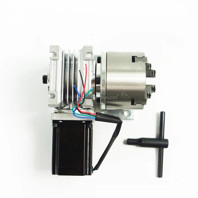 

Rotary axis A axis 4th axis dividing head three-dimensional sculpture take 80 fix with 4 chuck for cnc router