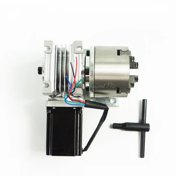 

Rotary axis A axis 4th axis dividing head three-dimensional sculpture take 80 fix with 4 chuck for cnc router