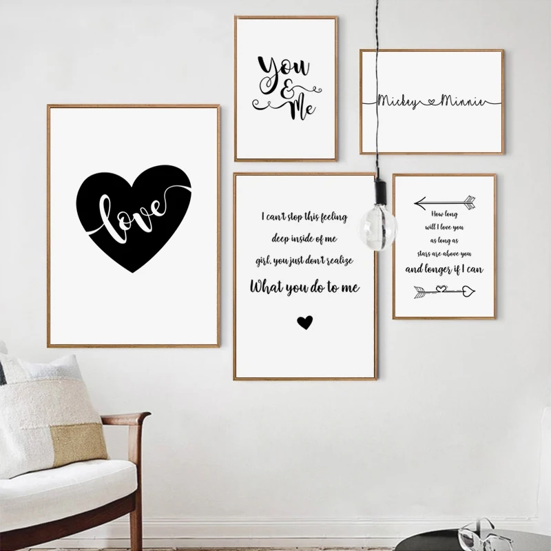 

Home Decoration Canvas Painting HD Printed Modern Name Sweet Phrase Letter Wall Artwork Modular Pictures Posters Living Room