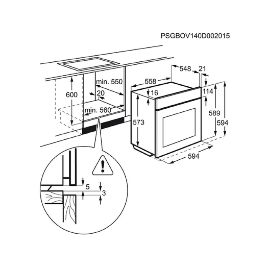 Встраиваемый духовой шкаф Electrolux EOB53434AK