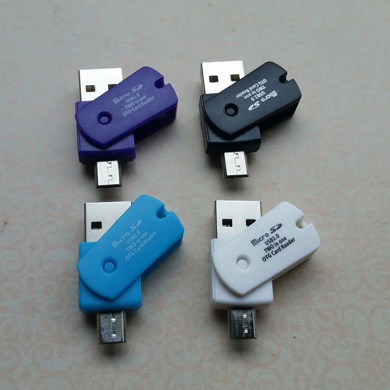 3 цвета Мини Micro USB 2,0 OTG адаптер+ Micro SD TF кардридер для телефонов Android внешний портативный USB SD кардридер Suppion