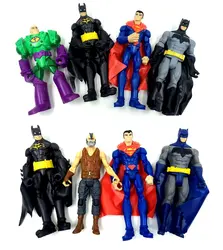 4 шт./лот 15 см случайных отправить Оригинал Аниме Рисунок Мститель Супермен/Бэтмен Фигурка героя комплект Лучшие детские игрушки для для