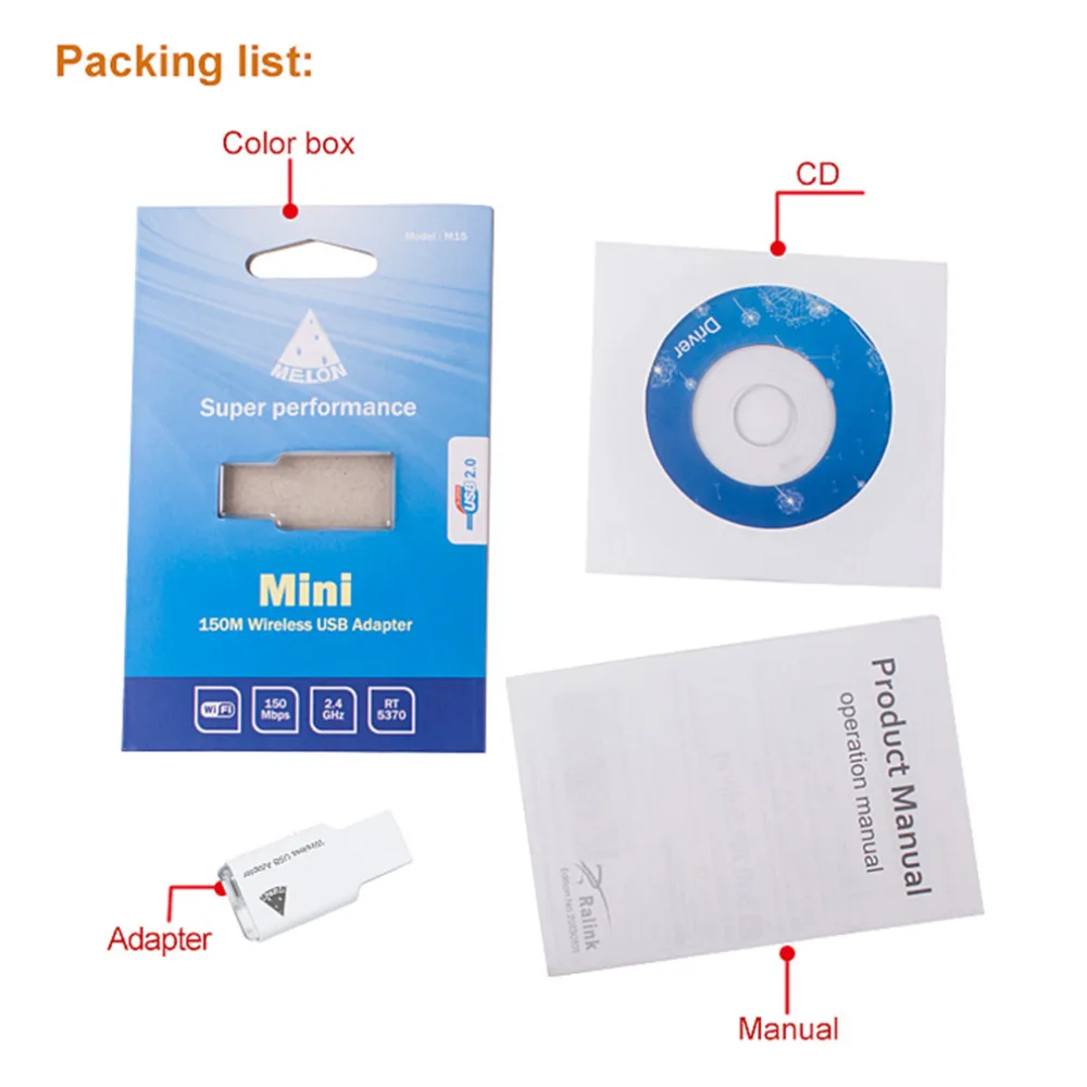 MELONMTK7601 2.4GHz 150 Mbps Wireless USB Adapter WiFi Repeater Router Multi-function Professional Intelligent Travel