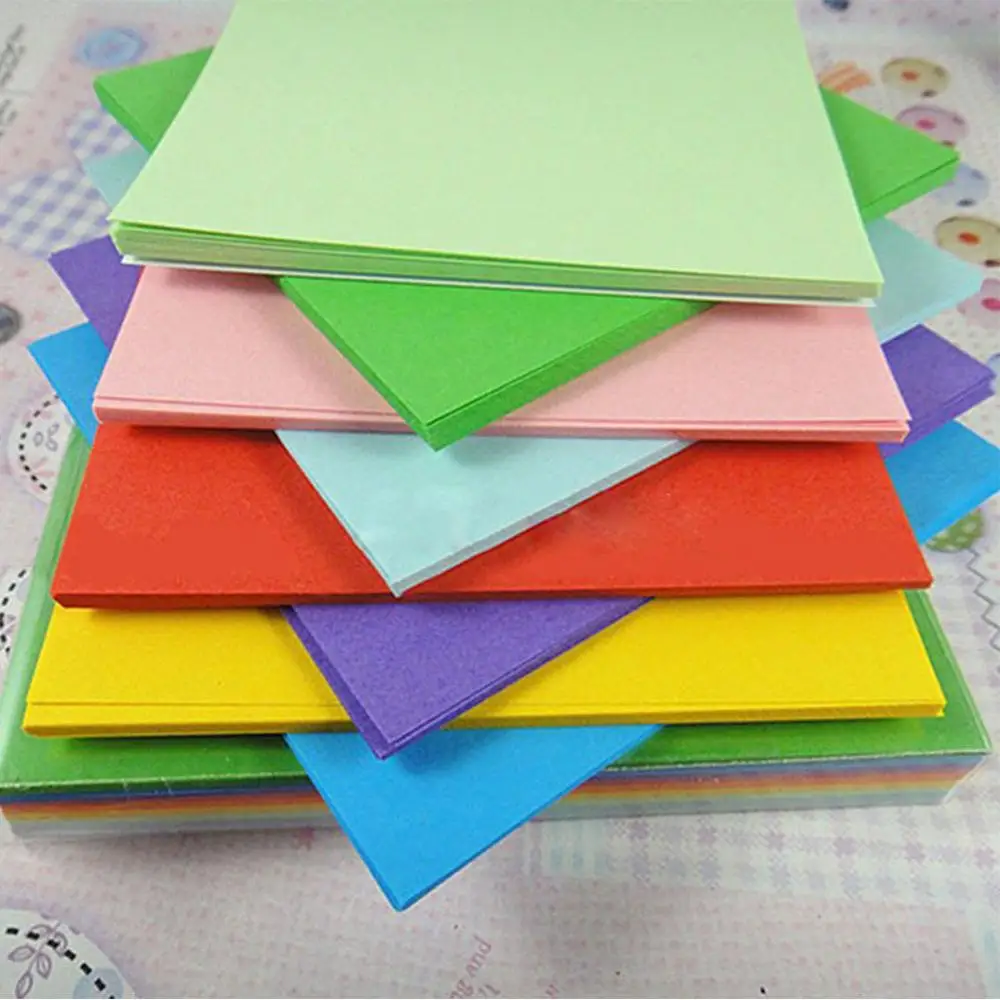 100 шт, 10 см, бумага для оригами, квадратная, двухсторонняя, цветная, для рукоделия, цветная, для скрапбукинга, Новая бумага ручной работы, Смешанная цветная бумага