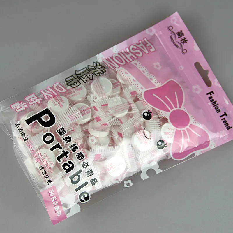 

50pcs/set Outdoor Travel Disposable Magic Compressed Towel Nonwoven Pill Towel Hand Towel Papper Mask 1pcs/Opp