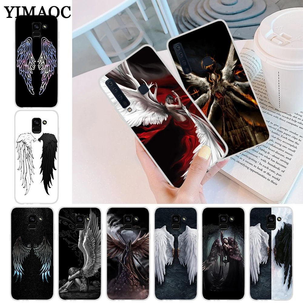 

YIMAOC Angel Wings Soft Case for Samsung A5 2017 A6 Plus 2018 A7 A8 A9 A10 A30 A40 A50 A70 J3 J5 J6 J7