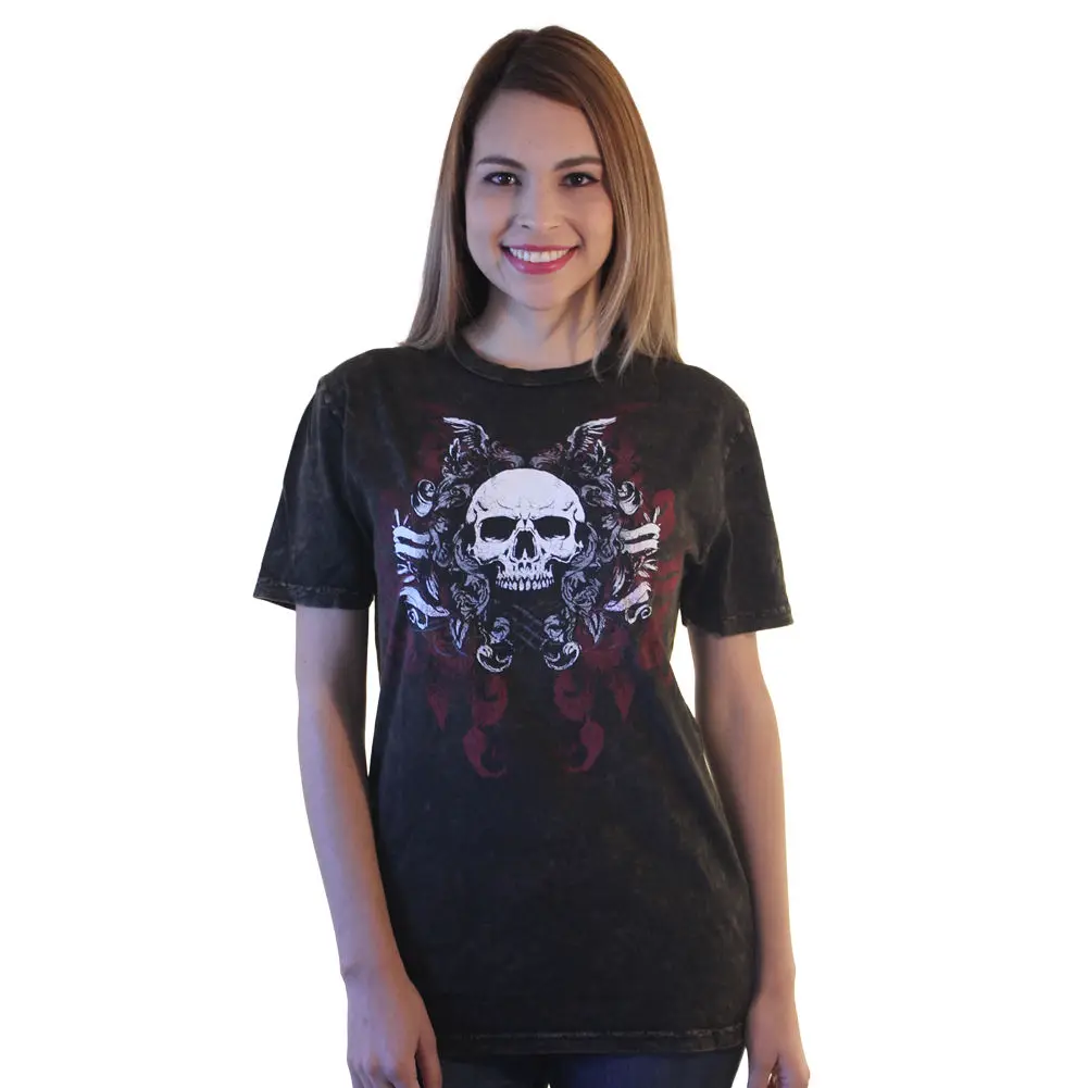 

Shirts Happen Skull Women's Brown T-shirt NEW Sizes S-XL Funny Print T Shirt 2017 Newest Women Fashion Interesting Pictures