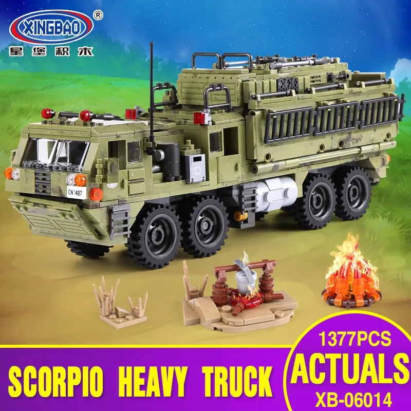 X Models Building toy Compatible with Lego X06014 1377PCS Heavy Truck Blocks Toys Hobbies For Boys Girls Model Building Kits