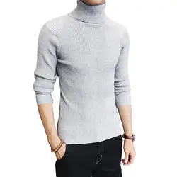 Кашемировый свитер мужской 2018 Зима Водолазка с длинным рукавом свитер, свитер хлопок Тонкий Свитера RE0919