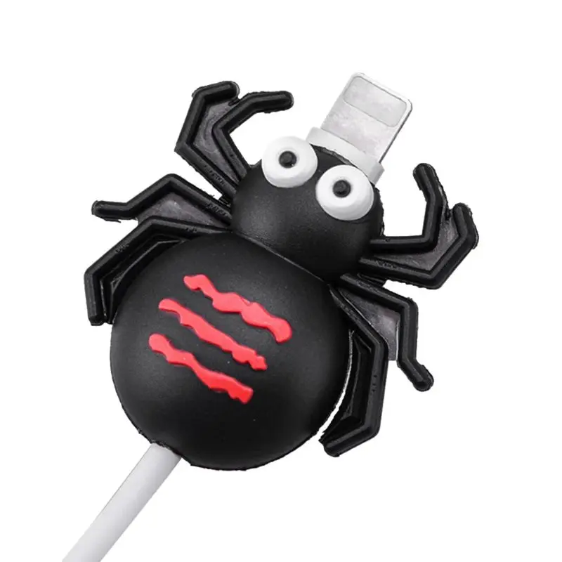 Милые серьги "Божья коробка" USB зарядное устройство кабель защитный чехол мягкий силиконовый сетевой шнур для передачи данных протектор для Iphone, смартфона разъем
