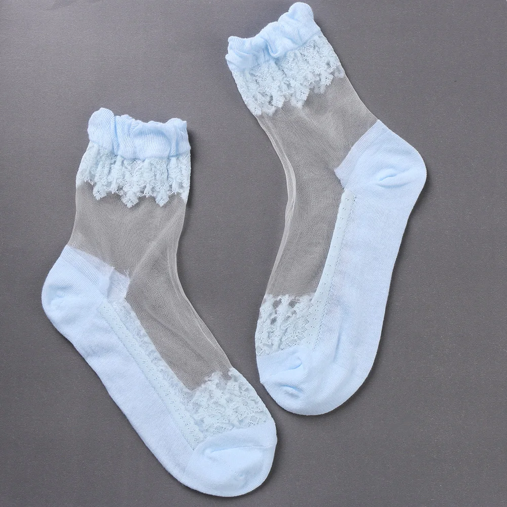 Buy New Summer Women's Socks Lace Ruffle Ultrathin