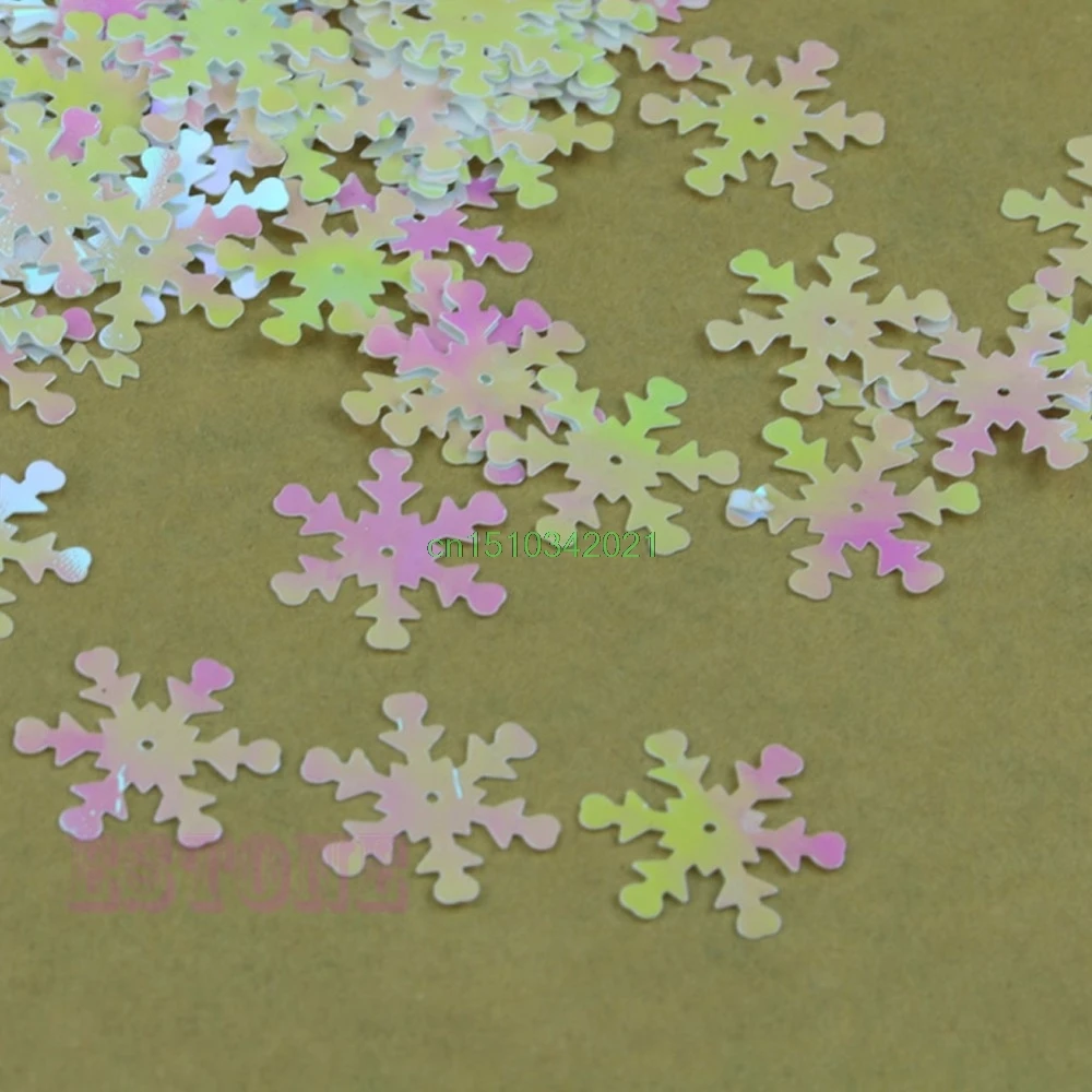 100 шт Рождественская Снежинка радужные Замороженные конфетти в форме снежинок блестки карты Скрапбукинг