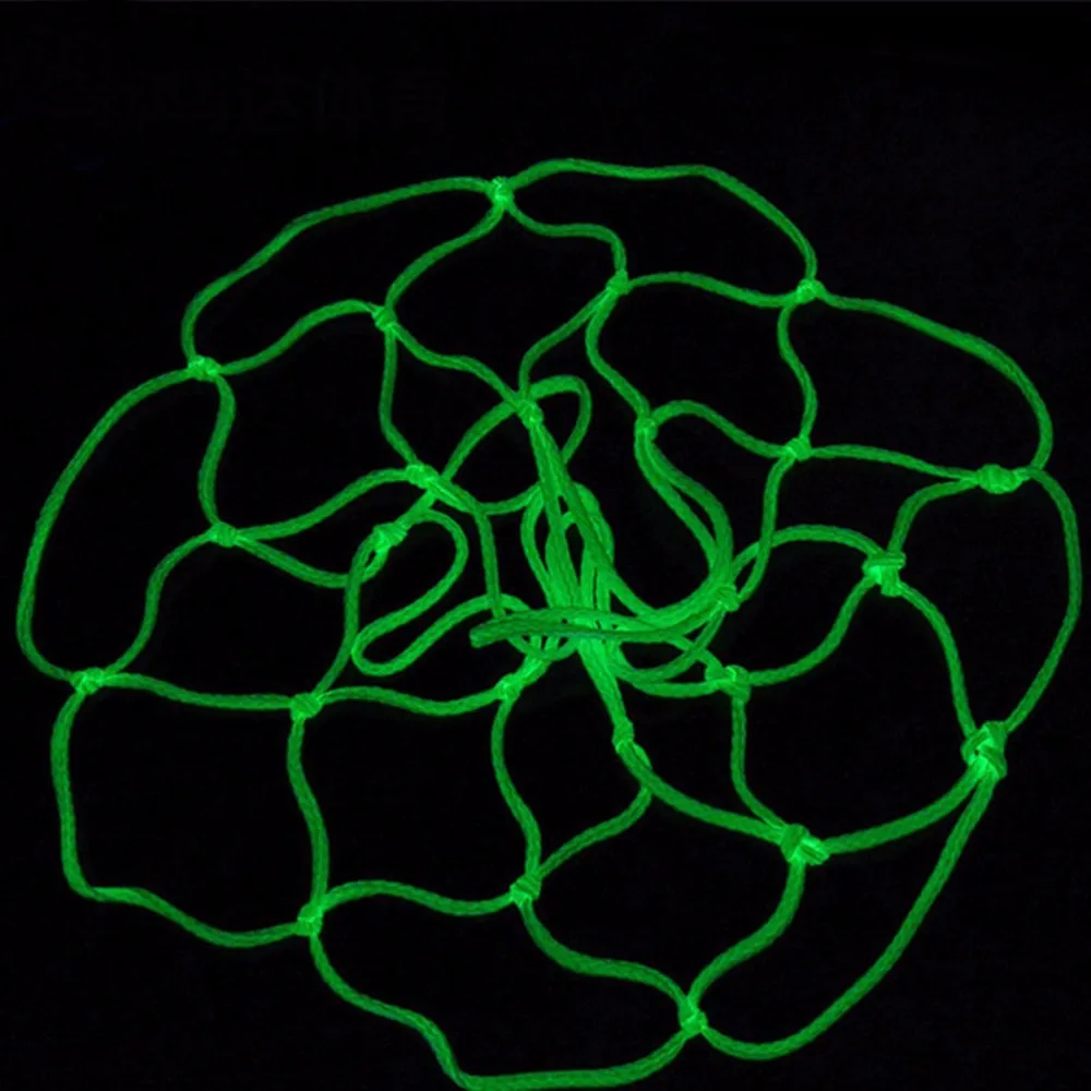 1 шт. Стандартный нейлоновый светящийся легкий баскетбольный сачок для стрельбы, тренировочный зеленый светящийся баскетбольный сетчатый щиток