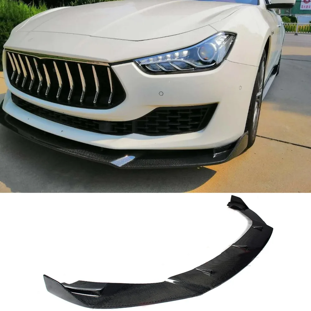 

carbon fiber Front Lip Bumper Splitter Apron bodk kit for Maserati ghibli 2018-up Car Styling