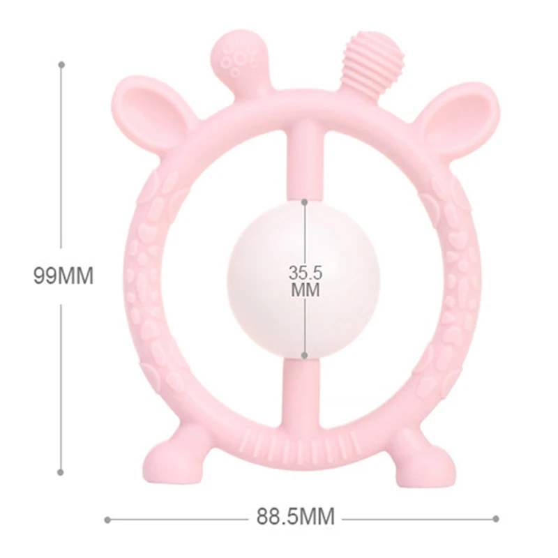 0-12 Moths силиконовые прорезыватель с погремушкой игрушки ручной захват колокольчик погремушка игрушки для младенцев молярный стержень зуб