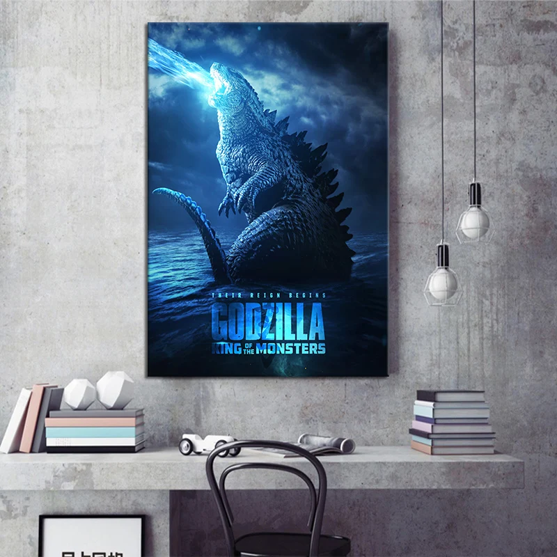 

Godzilla: King of The Monsters Movie Poster Home Decor Wall Sticker Artwork Wall Painting Fantasy Art Wall Picture Fashion Gift