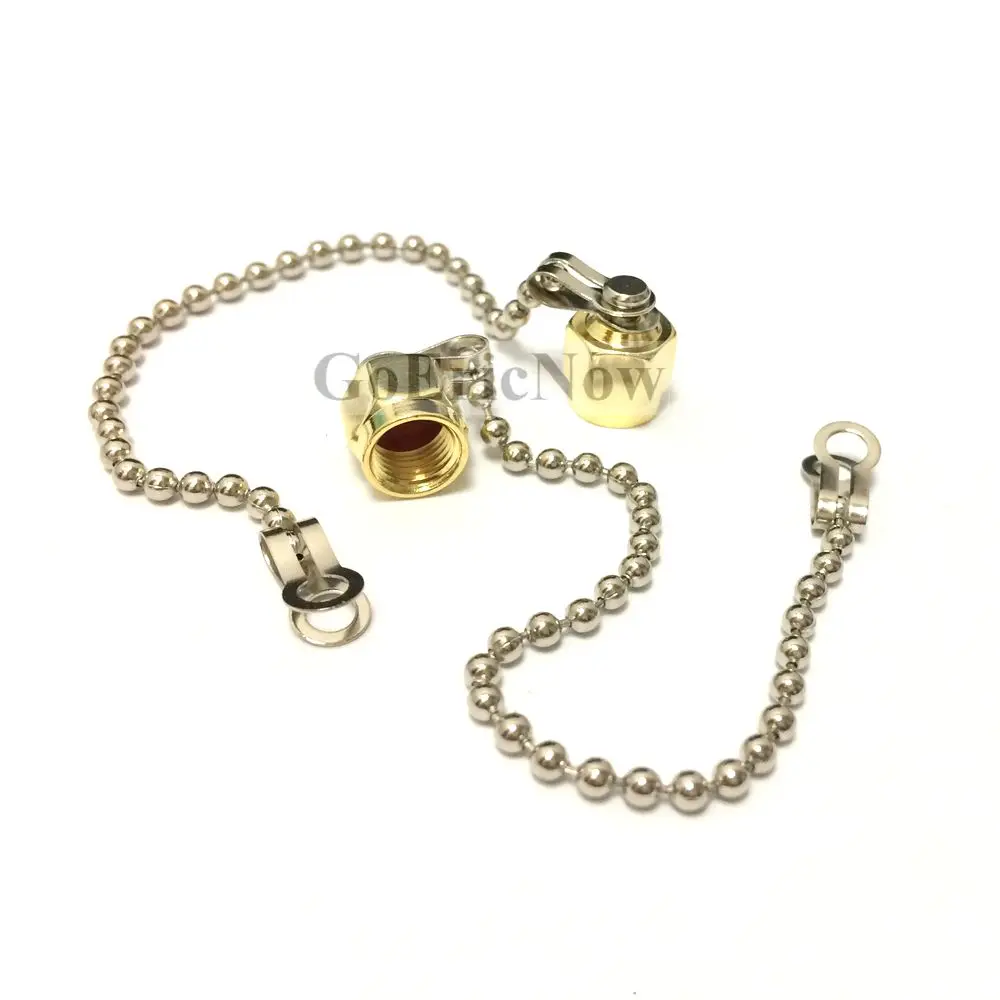 

1 pcs RF Connector Goldplated SMA Dust cap with chain SMA metal protective cap Connector Plug
