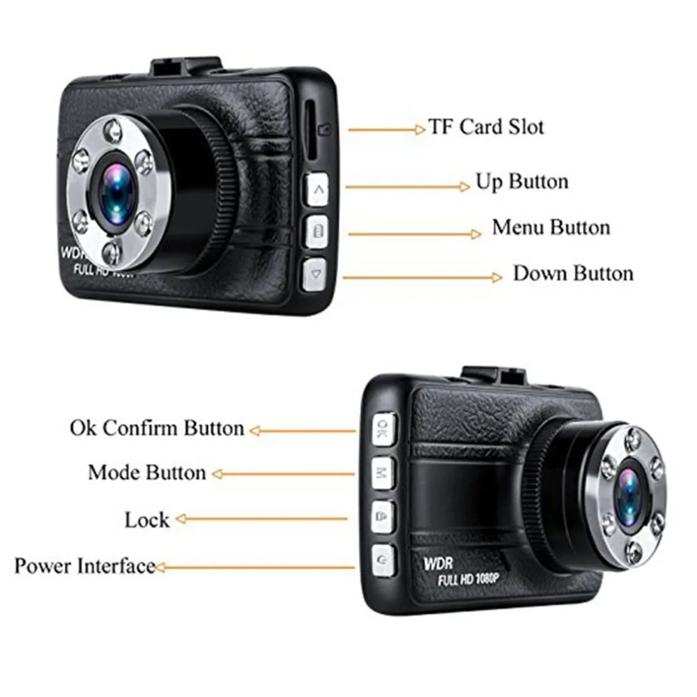 1080 p Mini WiFi Auto 3,0 zoll Kamera DVR Video Dash Cam Recorder Monitor Nachtsicht 145C APP für Android /iPhone