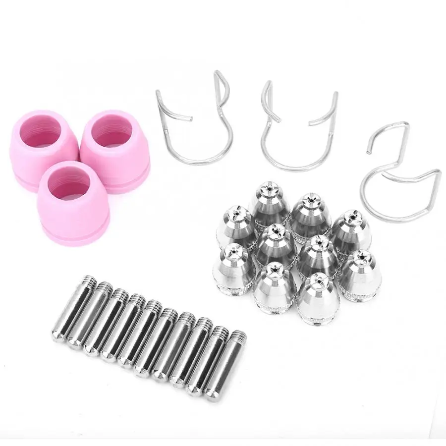 26pcs Plasma Cutter Consumables Kit AG60 Plasma Cutting Torch Tip Nozzle Plasma Cutter Consumable