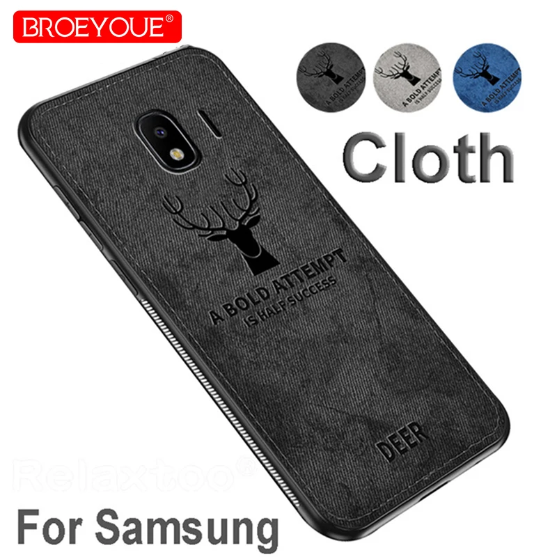 

Case For Samsung Galaxy A6 Plus 2018 J4 J6 EU J3 J5 J7 Fabric Cloth Texture Soft Phone Cover For Samsung Note 8 9 Phone Cases