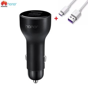 

new Original HUAWEI Honor Supercharge Car Charger 4.5V/5A 9V2A Dual USB Fast Charge TYPE-C For iphone X 8 Huawei P20 10 Pro Mate