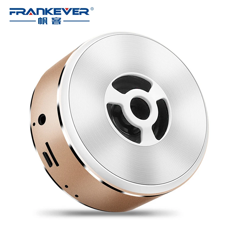 FrankEver Портативный беспроводной Bluetooth динамик металлический сабвуфер 3D стерео