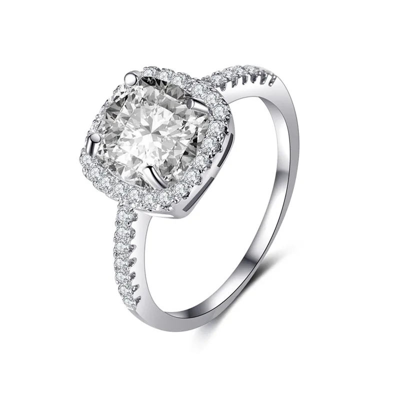 2018 New Women's Fashion Meteorite Rings Shining Crystal Ring Engagement Jewelry Romantic Gift for Women Size 7 8 | Украшения и