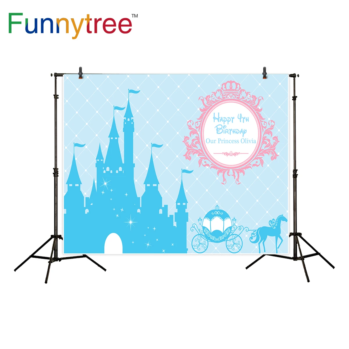 

Фон для фотосъемки Funnytree Принцесса замок День рождения баннер Тыква фон с автомобилем фотостудия печать