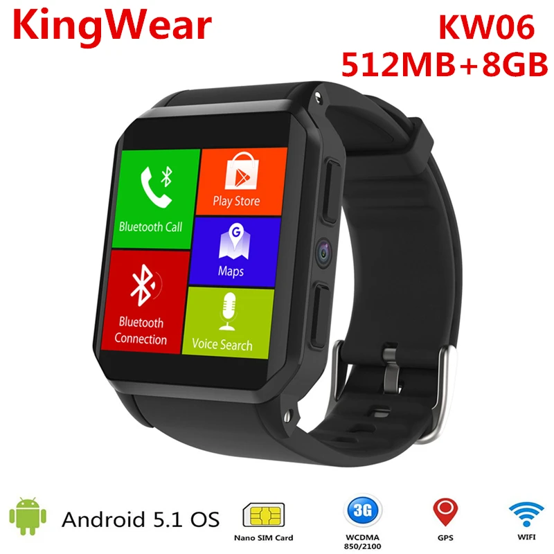 KW06 PK KW18 Смарт-часы Мужчины Android 5 1 запястье телефон MTK6580 512 MB 8 GB монитор сердечного