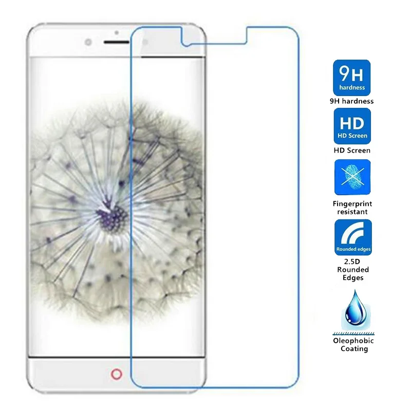 Easy to Install 2.5D 9H Tempered Glass Protective Film For ZTE Nubia Z5S mini Z9 Z7 Max Mini Screen Protector | Мобильные телефоны