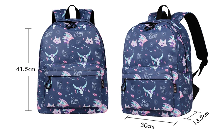 WINNER Letter Printing Bagpack Cute Fox Student School Backpack Water Repellent For Teenagers Sac A Dos Femme Travel Backpack (9)