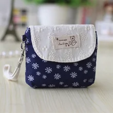 Хлопковая Цветочная Женская мини-сумочка, женская гигиеническая салфетка посылка, сумка на запястье, женская сумка, bolsa feminina bolso mujer для девочек