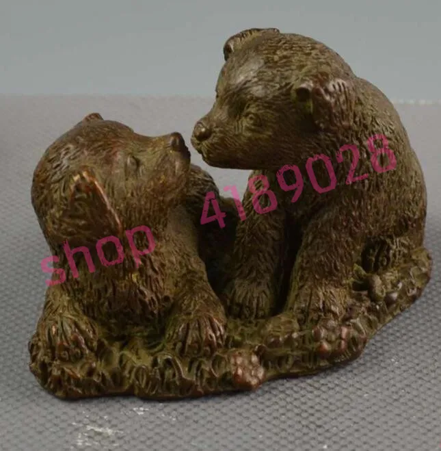

Pure red copper, solid, lovers dog, tea ceremony supplies, handicrafts collection.