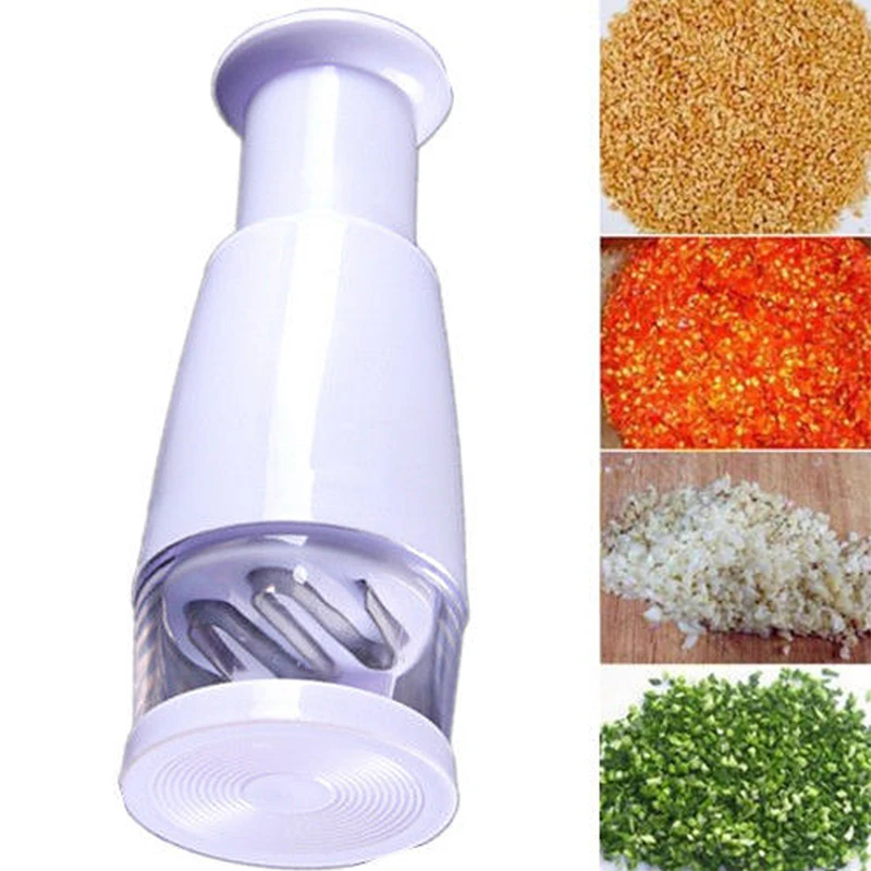 JX-LCLYL Vegetable Garlic Onion Pressing Chopper Dicer Peeler Cutter Kitchen Tool White