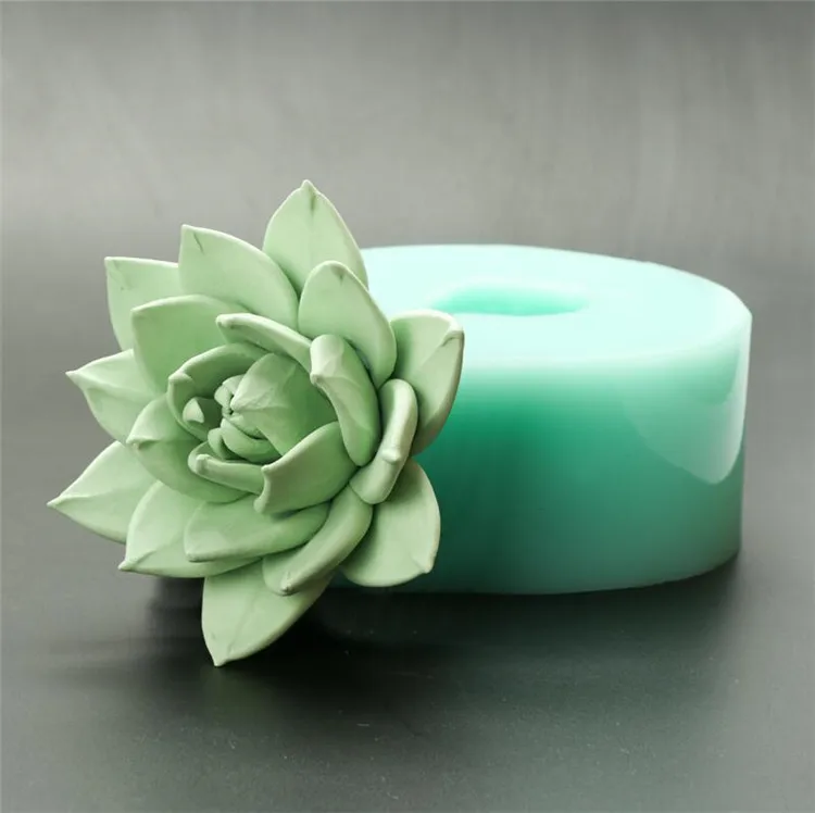 

Silica gel 3D molds Succulent plants silicone soap mold handmade candle aroma mould Handicraft resin clay molds HC0036