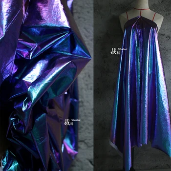 

Aurora original laser illusion gradient wrinkle texture tearing paper fabric designer cloth fabrics for patchwork