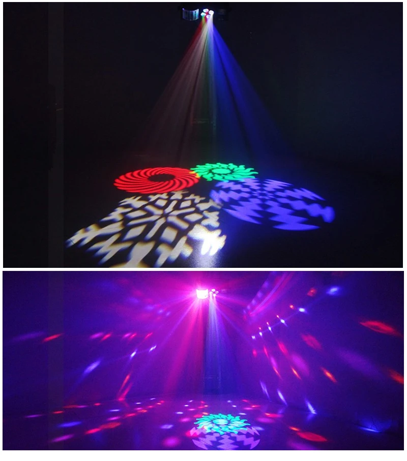 4 в 1 лазерная flash гобо Строб бабочка Дерби светодиодный DMX512 свет дискотека вечерние Home entertainment этап световой эффект