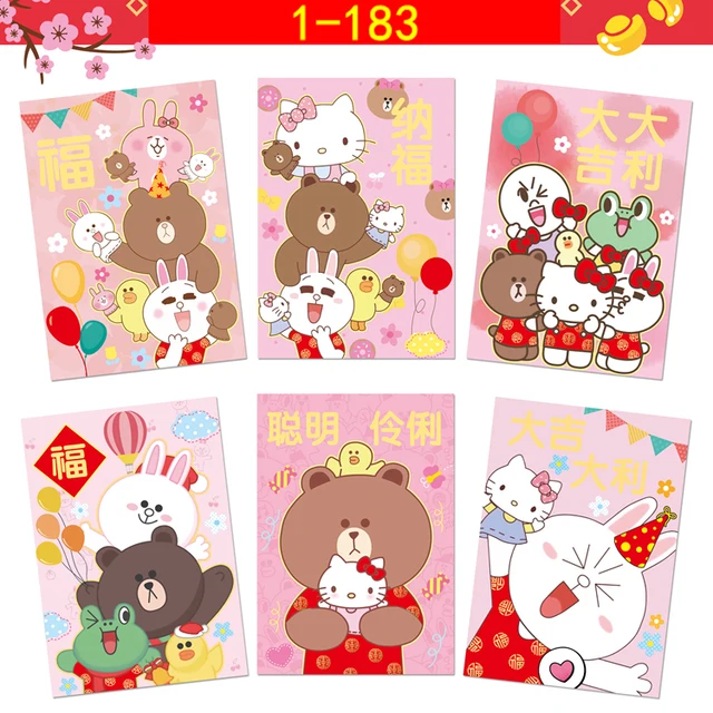 10 Packs 60 Pcs Cartoon Hello Kitty Rabbit Bear Frog 2019 Chinese Pig