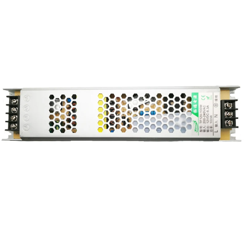 

Ultra Thin LED Power Supply DC 12V Lighting Transformers 100W AC190-240V Led Power Driver For Advertising light boxes LED lights